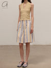 BASERANGE French-made organic cotton striped shorts (BAS-SHST-PO-SU25-MARTINIQUE STRIPE)